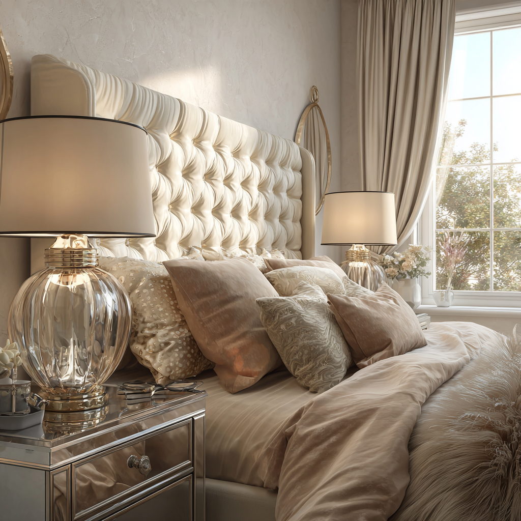 Shop vintage stores and fle amarkets for art deco accessories such as lights